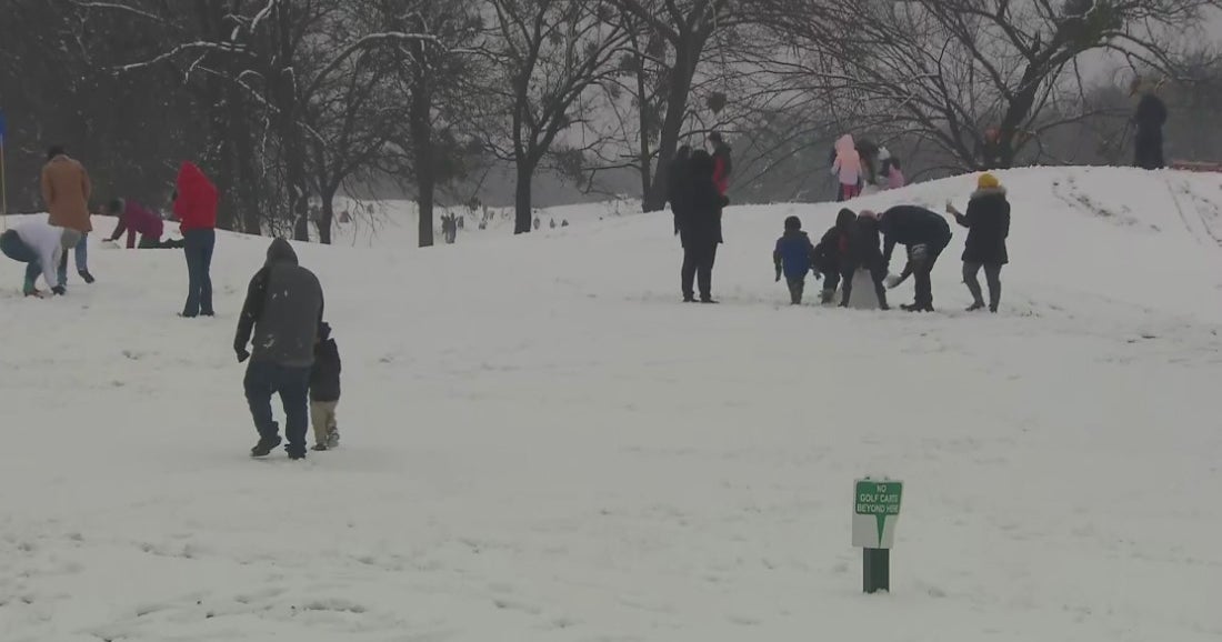 Snow In North Texas As Winter Storm Warning, Winter Weather Advisory