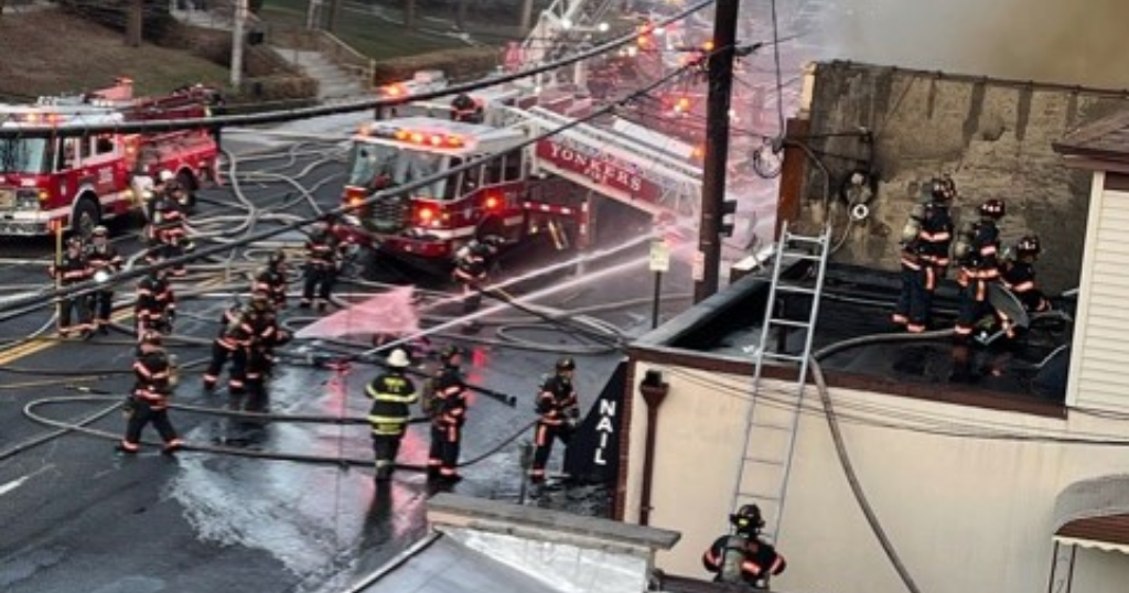 Fire Rips Through Row Of Yonkers Businesses - CBS New York