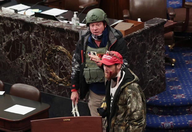 Protesters in Senate Chamber