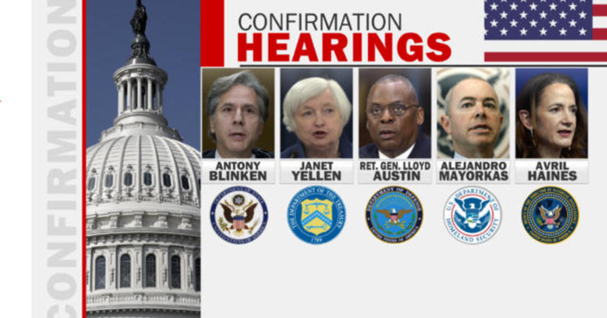 Senate Starting Confirmation Hearings For Bidens Cabinet Nominees Cbs News 2342