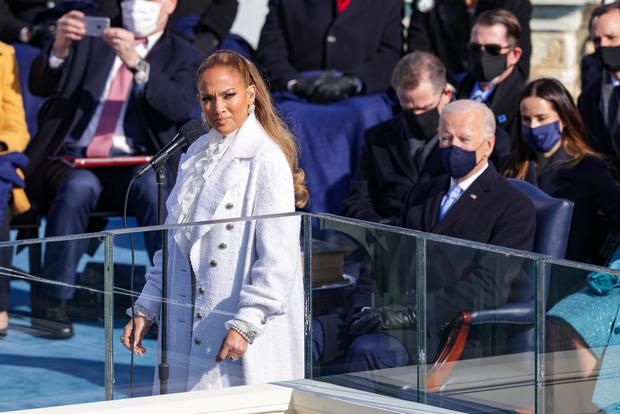 Jennifer Lopez performs during the inauguration of U.S. President-elect Joe Biden 