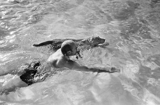 President Ford Swims With Liberty 