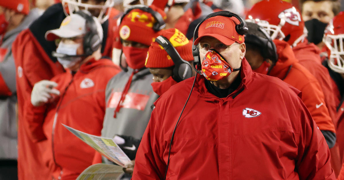 Kansas City Chiefs coach Andy Reid on field during game vs Buffalo