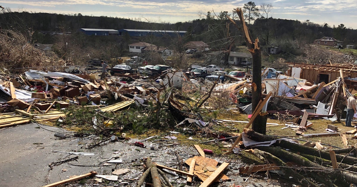 Deadly tornado leaves path of destruction in Alabama - CBS News