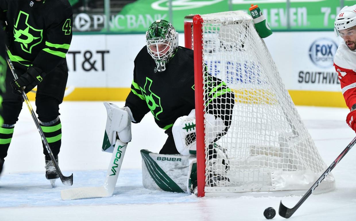 Rookie Goalie Jake Oettinger Helps Dallas Stars Beat Red Wings, Improve ...