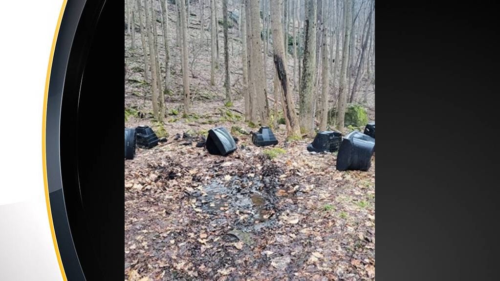 illegal dumping TVs 