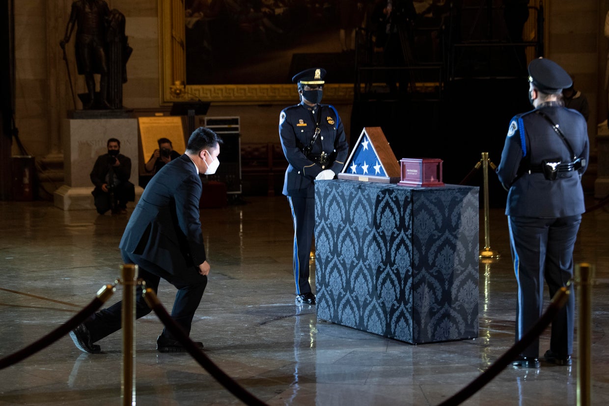 Capitol Police Officer Brian Sicknick Lies In Honor At U.S. Capitol 