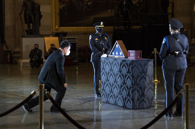 Capitol Police Officer Brian Sicknick Lies In Honor At U.S. Capitol 