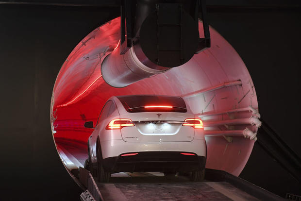 Elon Musk Unveils Boring Co. Los Angeles Test Tunnel 