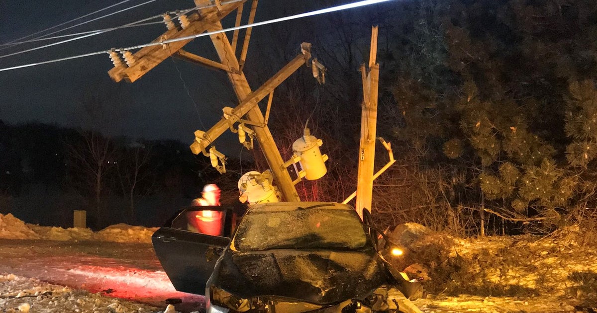 Car Crash Brings Down Power Pole In Savage; Section Of County Road 42 ...