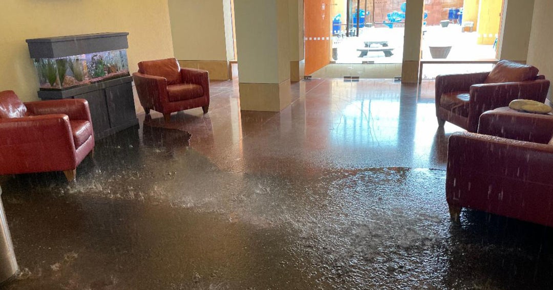 Burst Pipes Damage Fort Worth Museum Of Science And History CBS DFW