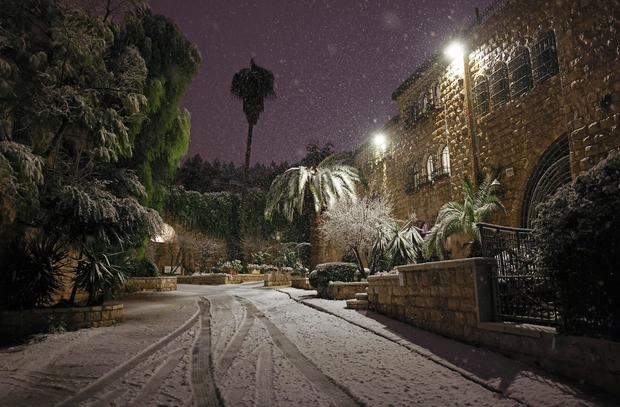 ISRAEL-WEATHER-SNOW 