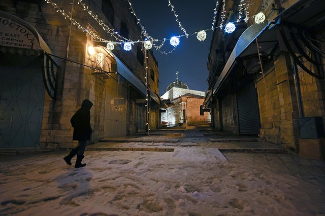 ISRAEL-WEATHER-SNOW 