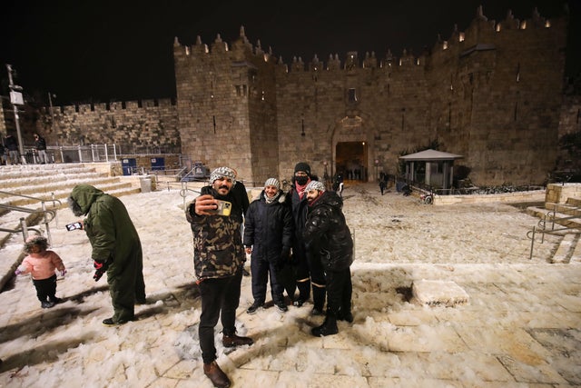 Snow in in Jerusalem 