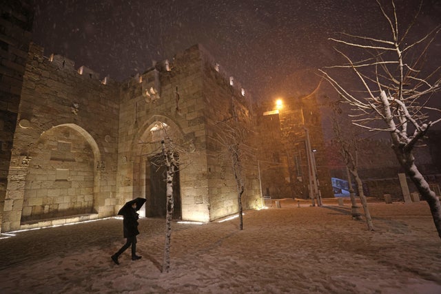 ISRAEL-WEATHER-SNOW 