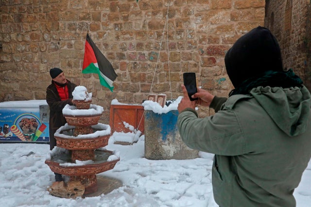 PALESTINIAN-WEATHER-SNOW 