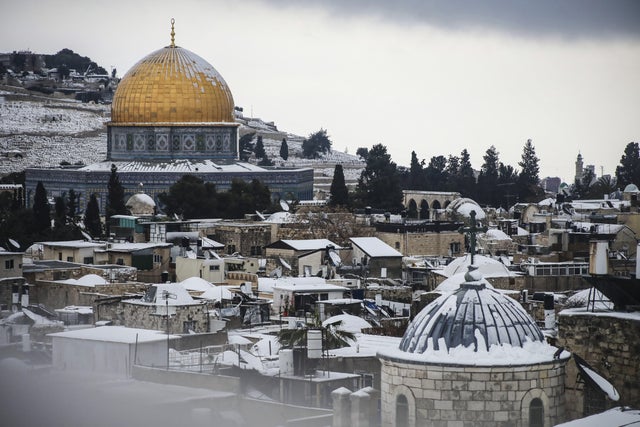 Snow in in Jerusalem 
