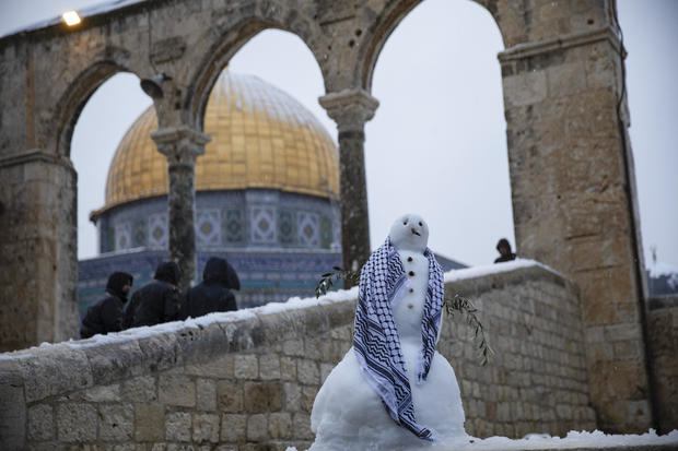 Snow in in Jerusalem 
