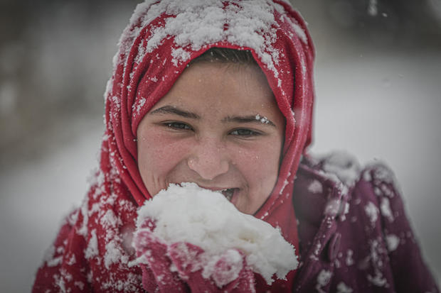 Snowfall in Idlib 