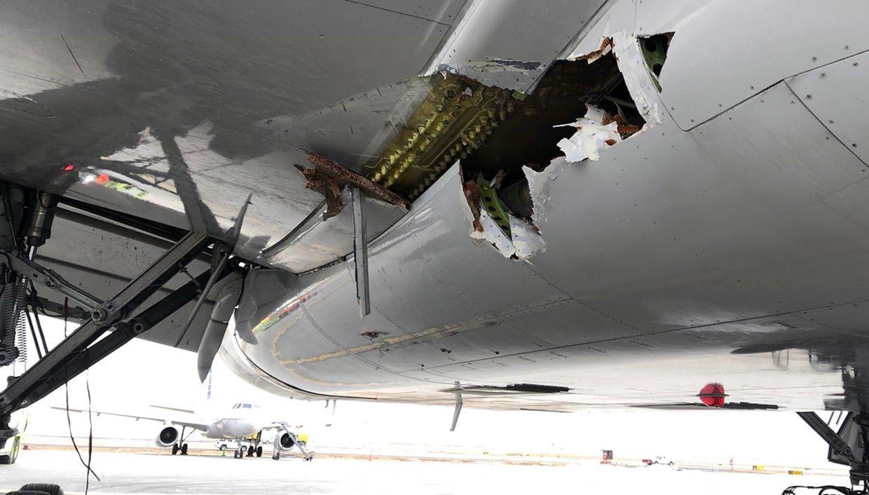 Exclusive: New Photos Of United Plane Show Hole Torn In Fuselage - CBS ...