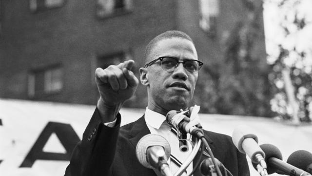 Malcolm X Speaking at Rally 