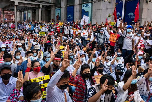 Protests Continue In Myanmar 