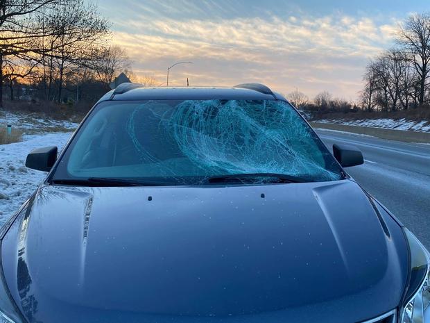 amanda nicole ice shattered windshield 