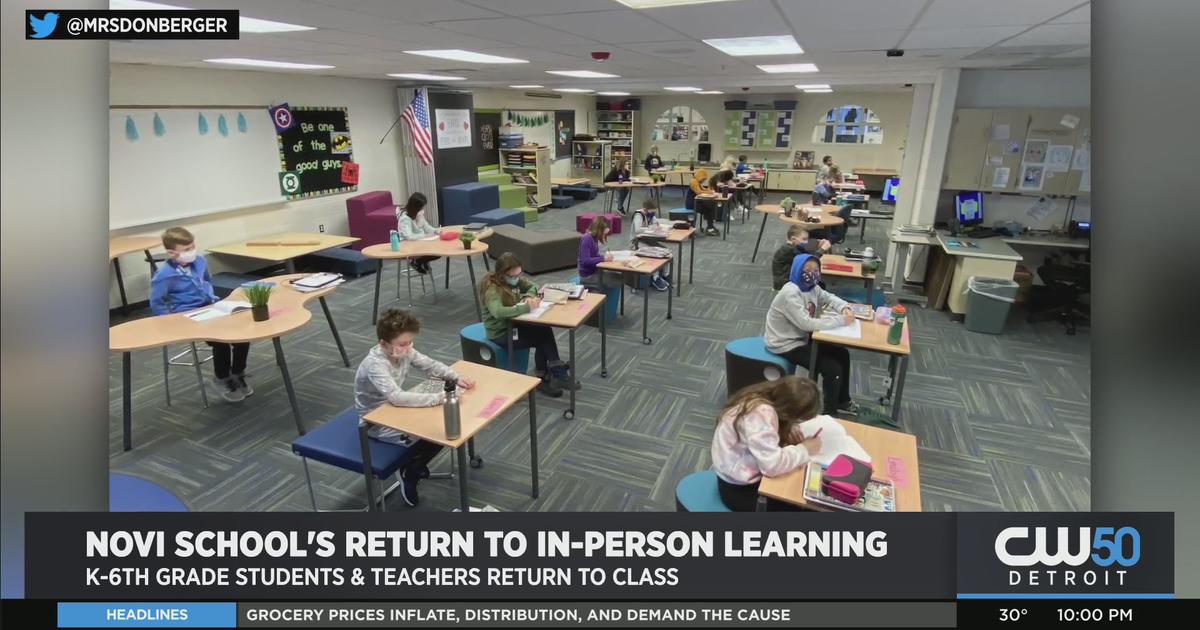 Novi Schools Return InPerson Learning Five Days A Week CBS Detroit