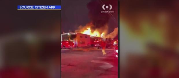 Fire Destroys Commercial Building In South LA 
