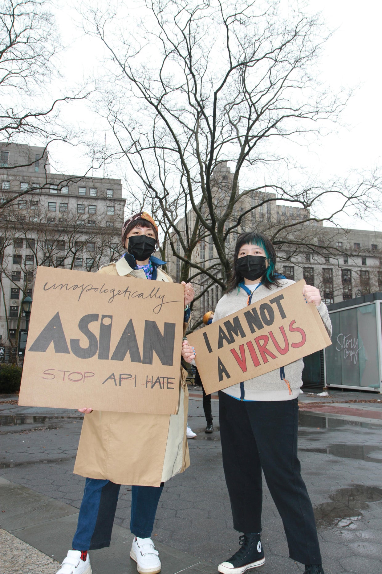 "We are American, too": Hundreds in New York rally against anti-Asian ...