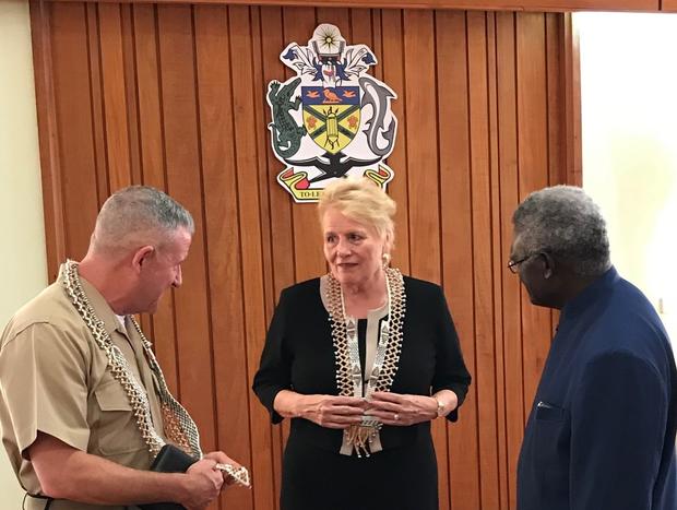 Copy of Introducing Marine Commandant to Prime Minister of Solomons Islands 