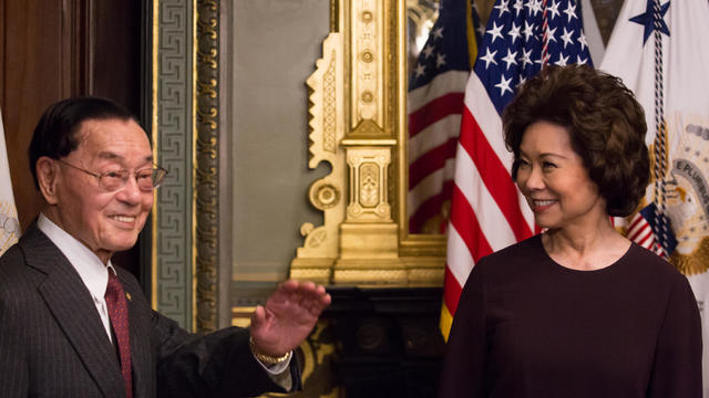 Vice President Pence Swears In Elaine Chao As Transportation Secretary 