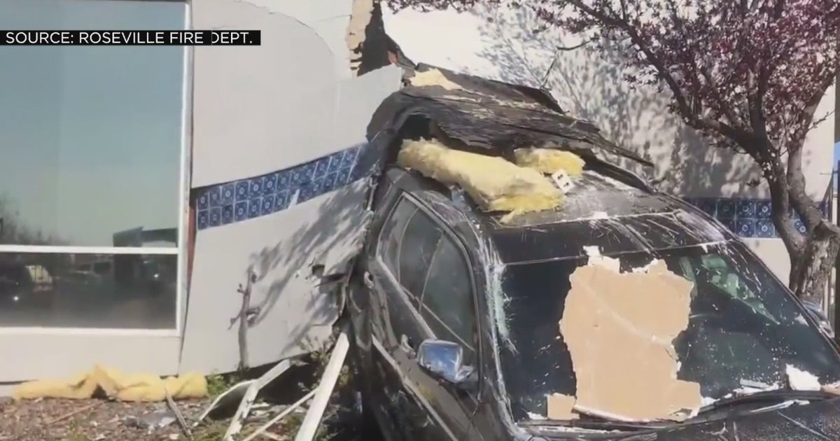 Car Slams Into Roseville Building, Comes Out The Other Side CBS