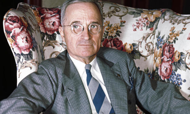 Harry S. Truman In Floral Armchair 