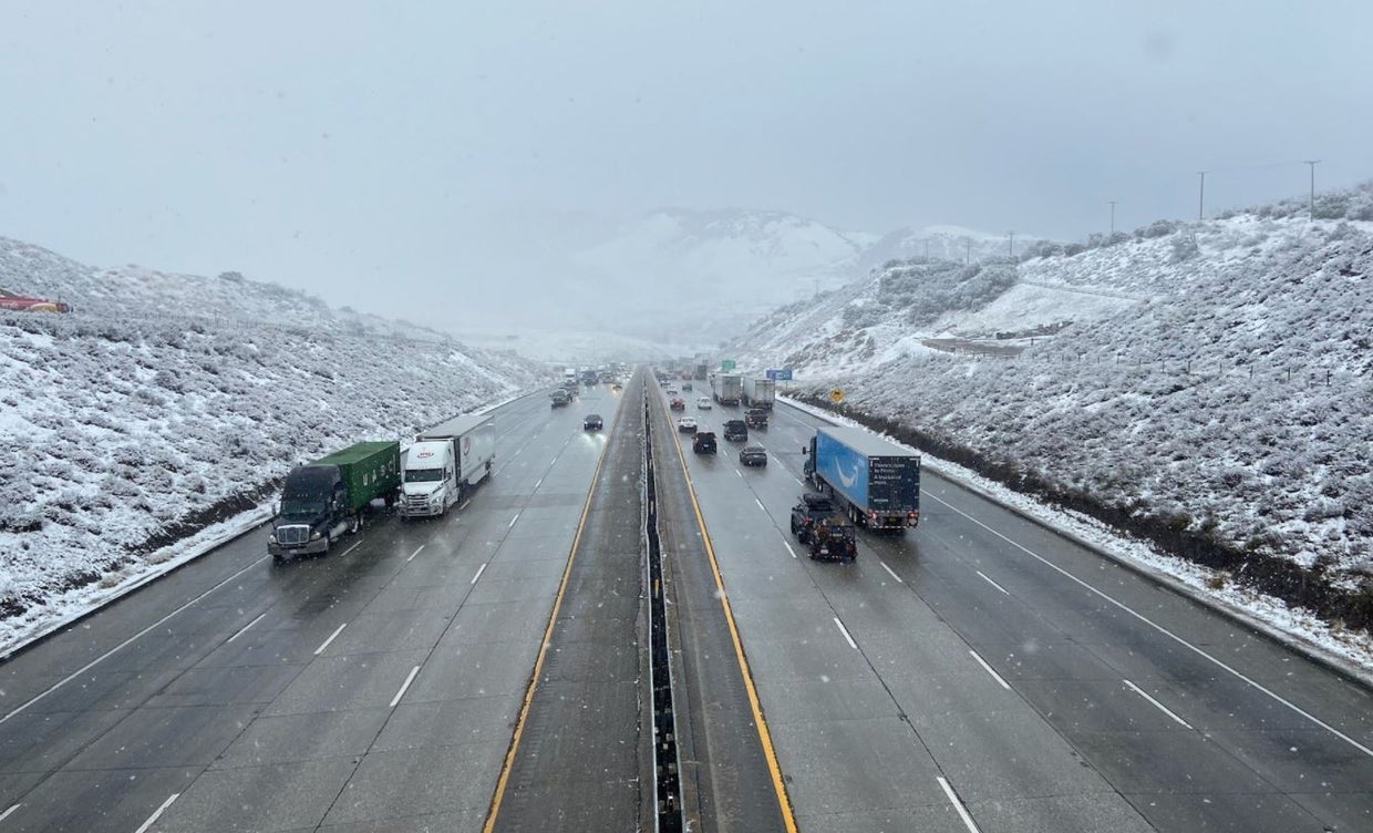 Winter Storm Brings Snow To Grapevine, Hail To Simi Valley CBS Los