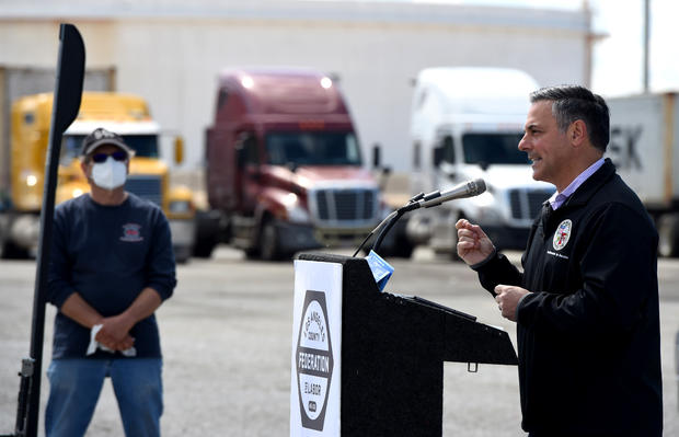 Teamsters secure 500 COVID-19 vaccine doses for truck drivers. 