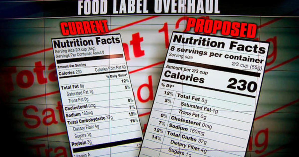 FDA Unveils Proposals For Changing Nutrition Labels - CBS News