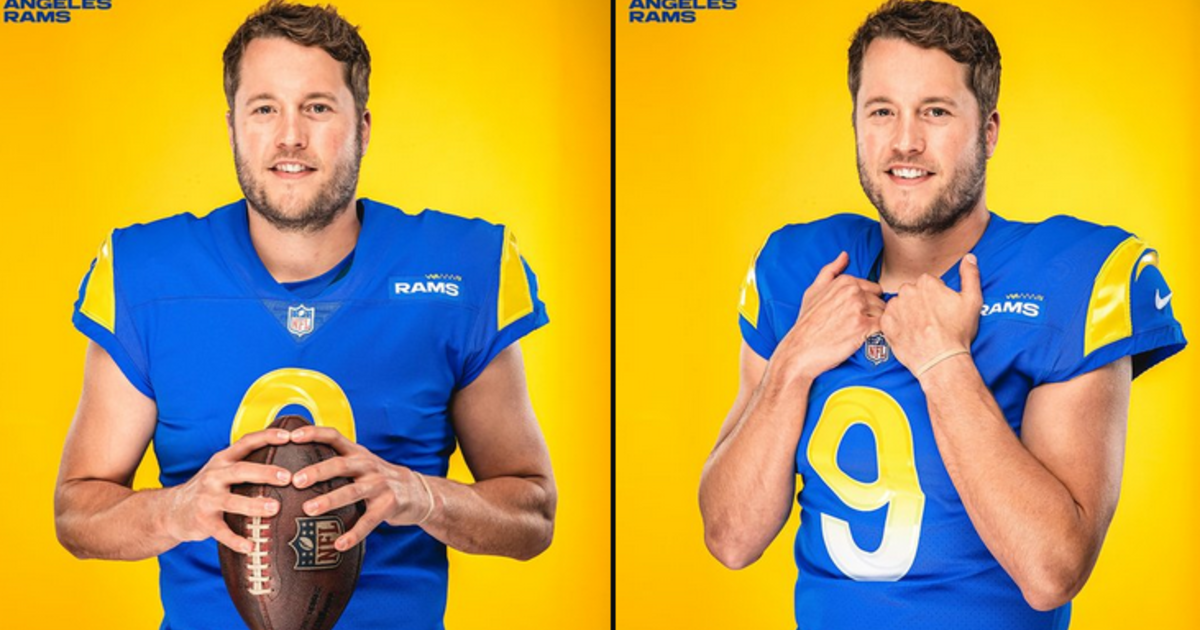 Rams Preview QB Matthew Stafford Jersey After Finalizing Goff Trade - CBS  Los Angeles
