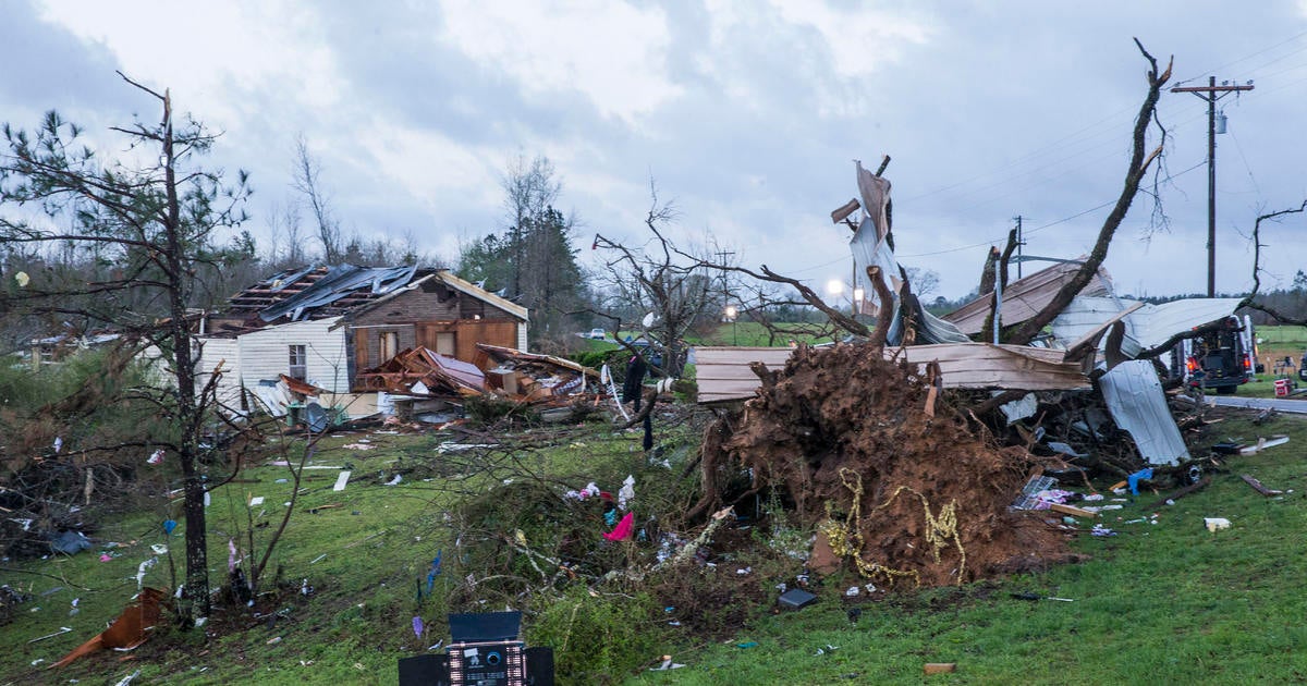 "Significant tornadoes" possible in Southeast after storms leave trail of damage in Deep South