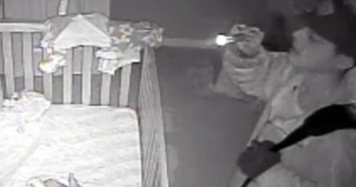 Burglar Stares At Sleeping Infant Caught On Tape Cbs News