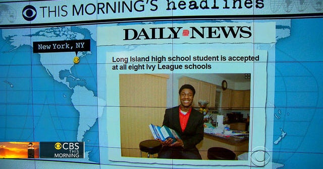 Headlines: High school student accepted to all Ivy League colleges ...