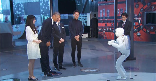 President Obama meets Japanese Robot - CBS News