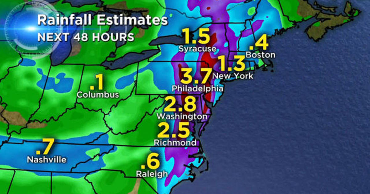 Millions along East Coast face flooding risk CBS News