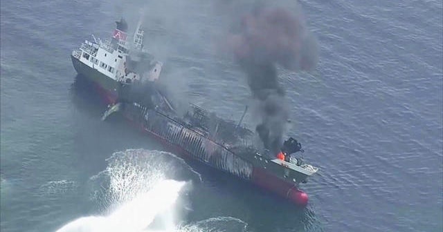Japanese oil tanker explosion - CBS News