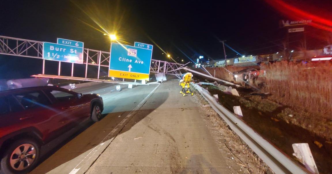 I-80/94 Shut Down At Cline Avenue In Gary After Crash Knocks Down ...
