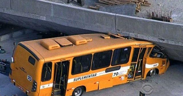 Two dead after Brazil overpass collapses - CBS News