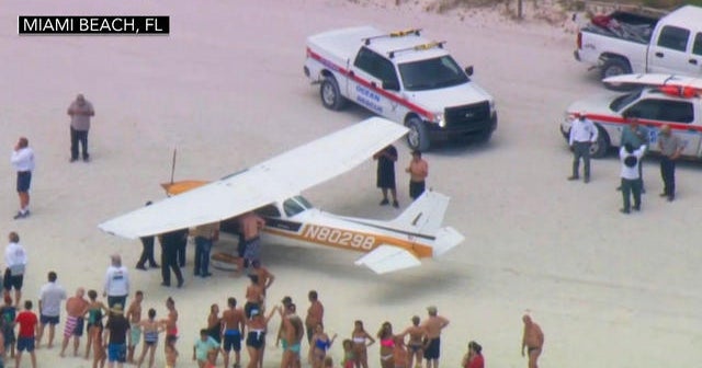 Another small plane lands on Florida beach - CBS News