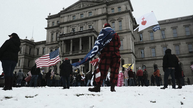 Pro-Trump Protesters Gather At State Capitols Across The Nation On Day Of Electoral College Ratification 