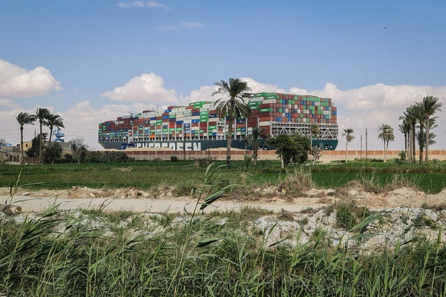Suez Canal traffic blocked by massive ship in Egypt 
