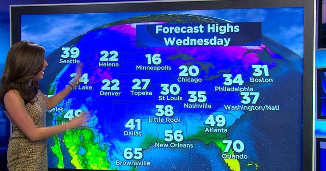 Weather forecast: Millions face snow, cold for New Year's Eve - CBS News